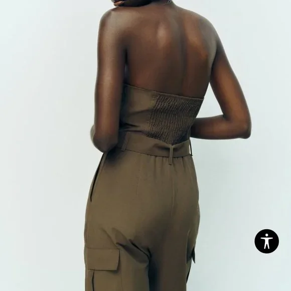 ZARA - Olive Jumpsuit | Worn once, new! - Picture 2 of 5